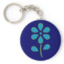 Blue and Green Flower Key Chain
