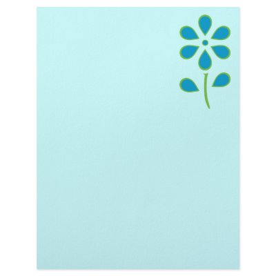 Blue and Green Flower Letterhead by toxiferous