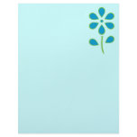 Blue and Green Flower Letterhead