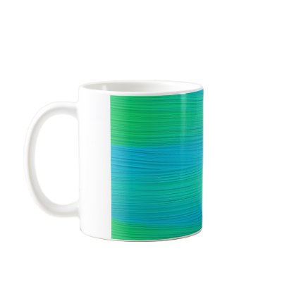 Blue and Green Mug by mandapandah