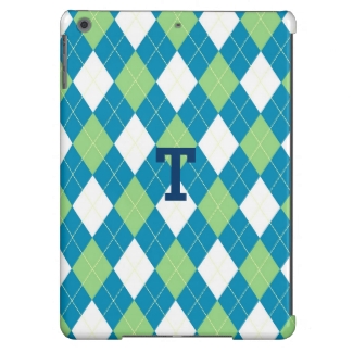 Blue and Green Plaid iPad Air Case