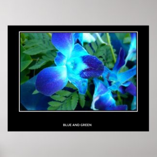Blue and Green Poster