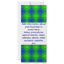 Blue and Green Retro Abstract Custom Rack Cards