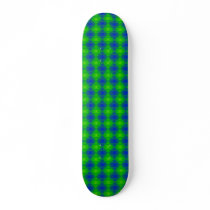 Blue and Green Retro Abstract Skate Deck