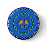 BLUE AND GREEN RETRO PEACE SIGN BLUE AND GREEN RETRO PEACE SIGN