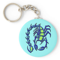 BLUE AND GREEN SCORPION KEY CHAIN