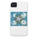 Blue and Green Sea Shells Case-Mate iPhone 4 Case