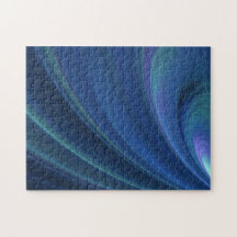 Blue And Green Soft Sand Waves Puzzle