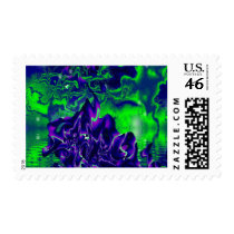 Blue and green stamp