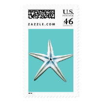 Blue and Green Starfish postage