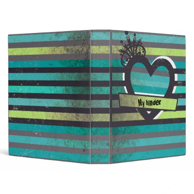 blue and green stripes binder by antico