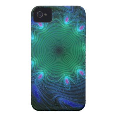 Blue And Green Swirls Iphone 4 Case-mate Case by InspirationalArt