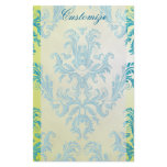 Blue and Green Vintage Damask Stationery
