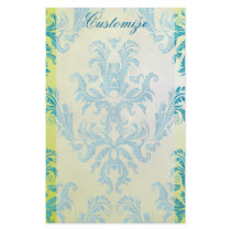 Blue and Green Vintage Damask Stationery