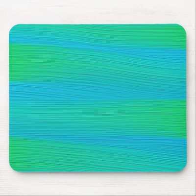 Blue and Green Waves Mousepad by mandapandah