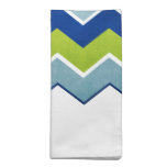 Blue and Green Zig Zag Pattern Napkins