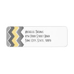 Blue and Green Zig Zag Pattern Return Address Custom Return Address Label