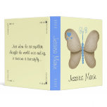 Blue and Ivory Butterfly TBA Binder