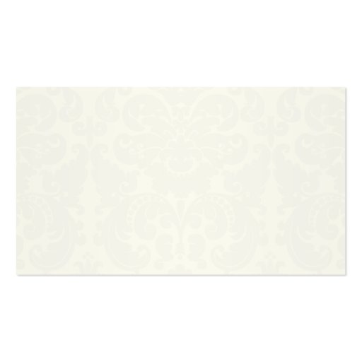 Blue and Ivory Damask Placecards Business Card Template (back side)