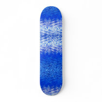 Blue and knows skateboards