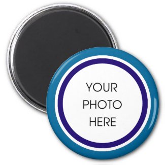 Blue and Navy Photo Frame Magnet