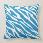 Blue and Off White Zebra Design Pillow pillows
