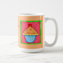 Blue and Orange Congratulations Cupcake Mug mugs