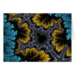 Blue and Orange Coral Greetings Card