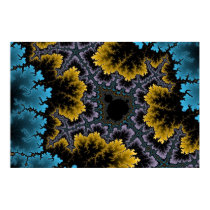 Blue and Orange Coral Poster posters by JamesOakley Blue and Orange Coral Poster posters