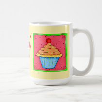 Blue and Orange Cupcake Mug mugs