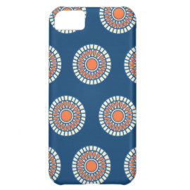 Blue and Orange Mandala Decorative Circles iPhone 5C Cases