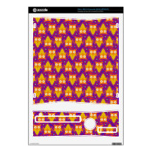 Blue and Orange Owl Pattern Xbox 360 S Decals