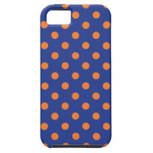 Blue and Orange Polka Dots iPhone 5 Cases