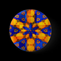 Blue and Orange Star Button by Rajee1 Blue and Orange Star Button