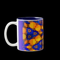 Blue and Orange Star Mug by Rajee1 Blue and Orange Star Mug