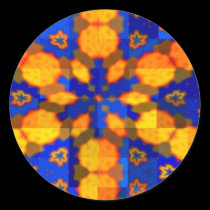 Blue and Orange Star Sticker by Rajee1 Blue and Orange Star Sticker