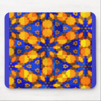 Blue and Orange Stars Mousepad by Rajee1 Blue and Orange Stars Mousepad