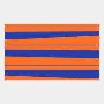Blue and Orange Stripes Bold Gators Pattern Stickers
