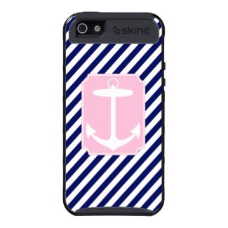 Blue and Pink Anchor iPhone 5 Covers