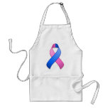 Blue and Pink Awareness Ribbon Apron