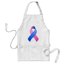 Blue and Pink Awareness Ribbon Apron by jamieco Blue and Pink Awareness Ribbon Apron