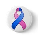 Blue and Pink Awareness Ribbon Button
