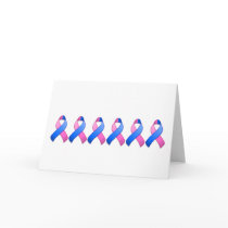 Blue and Pink Awareness Ribbon Card by jamieco Blue and Pink Awareness Ribbon Card