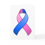 Blue and Pink Awareness Ribbon Card