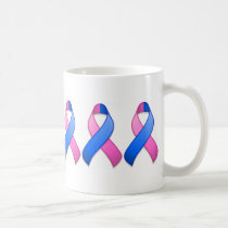 Blue and Pink Awareness Ribbon Mug