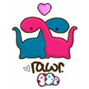 Blue and Pink dinosaur t-shirt by alliauthentic Blue and Pink dinosaur t-shirt