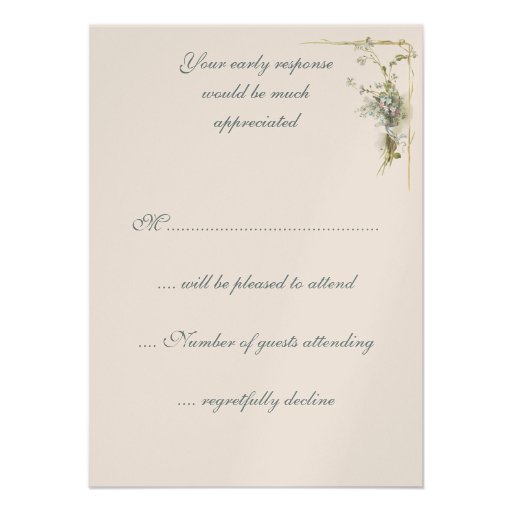 Blue and pink forget me nots invites