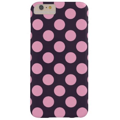 Blue and Pink Polka Dots Barely There iPhone 6 Plus Case