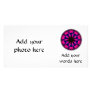 Blue and Pink Rose Kaleidoscope Personalized Photo Card