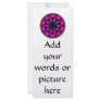 Blue and Pink Rose Kaleidoscope Customized Rack Card